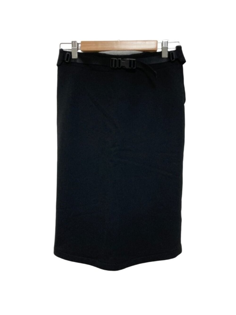 Prada Sports Aja Star Belt Stretch Skirt Black 38